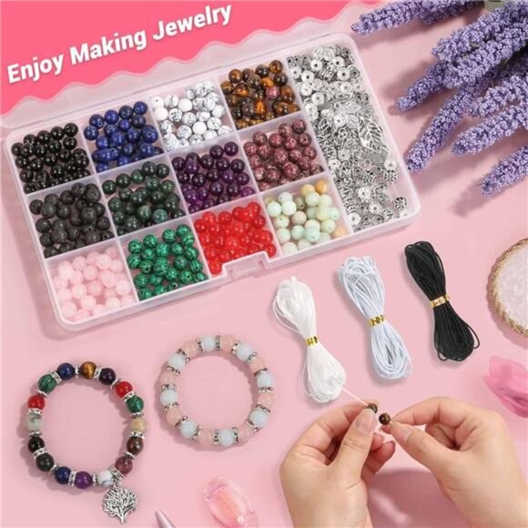 473Pcs Stone Jewelry Making Kit Crystal Stone Bracelet Making Kit - Picture 2 of 7